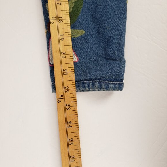Boston Proper XS Denim Jacket Embroidered Flowers Womens Cotton Jeans Coat - Picture 12 of 15